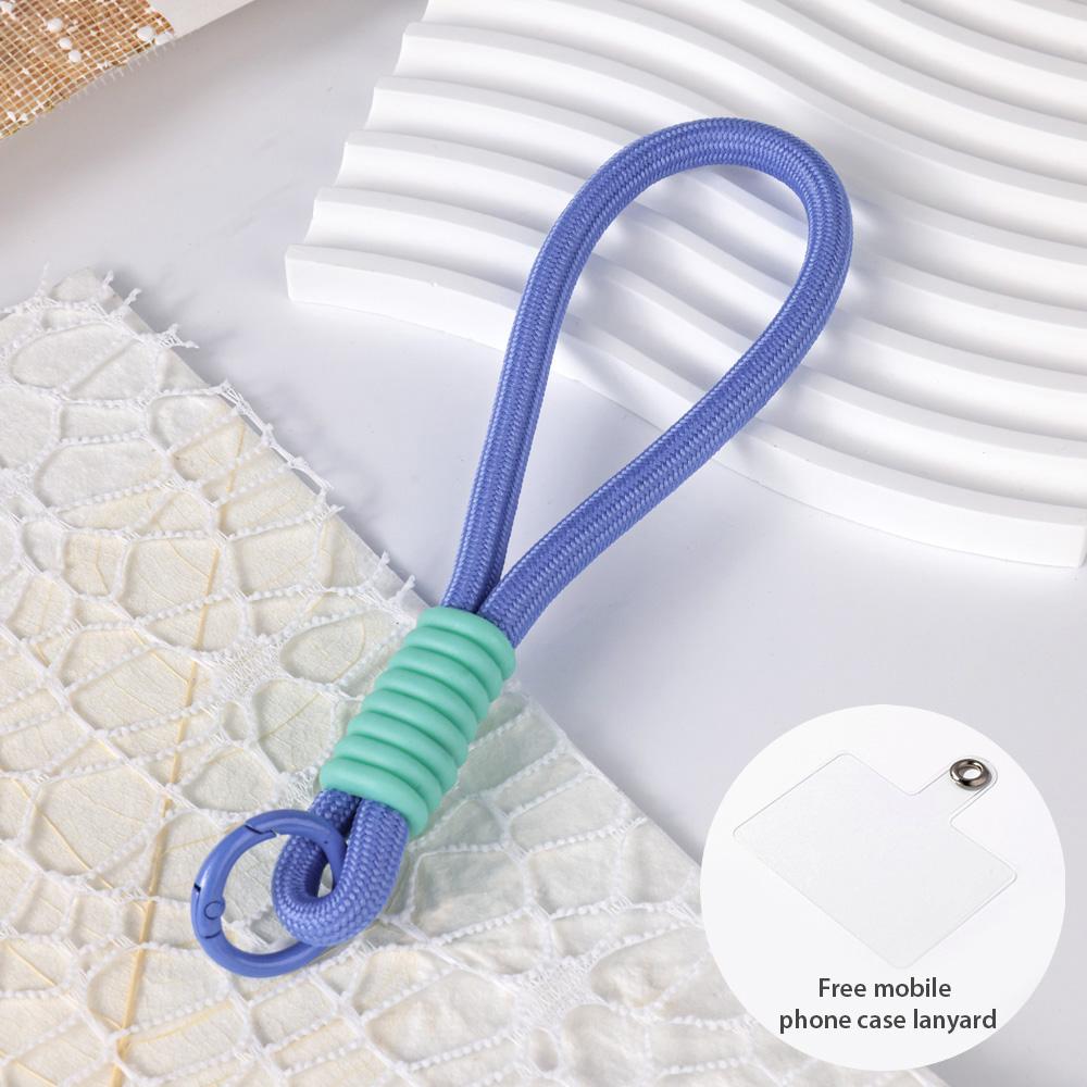 Multicolor Knot Mobile Phone Lanyard Creative Short Braided Lanyard Mobile Phone Case Key Ring Can Be Detachable To Preve