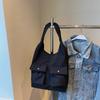 Casual Canvas Large-capacity Bag Women's Spring and Summer New Shoulder Tote Bag Texture Casual Commuter Armpit Bag
