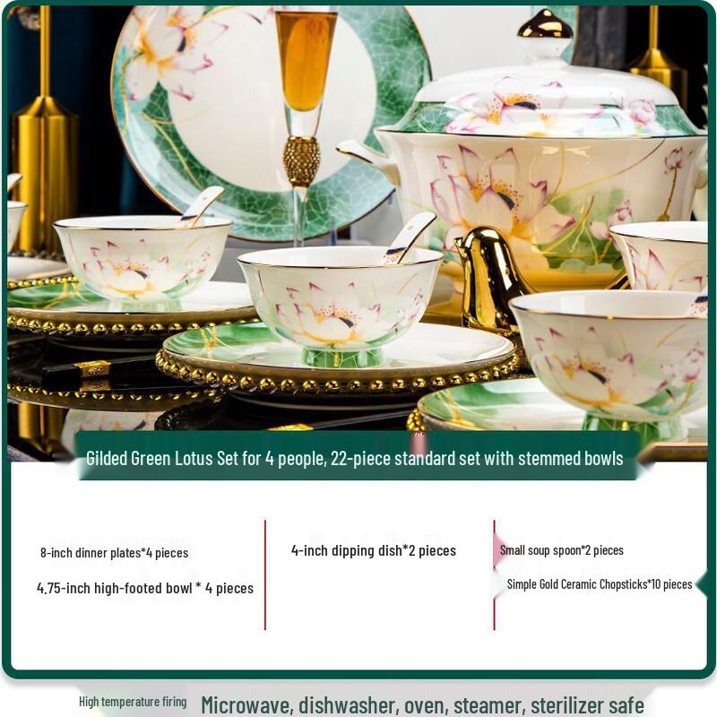 

Hanyou Premium European Bone China Dinnerware Set