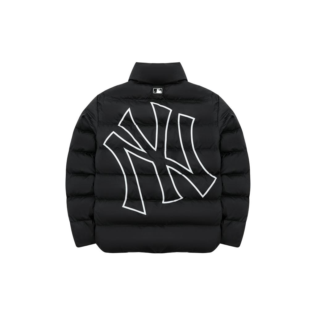 Giacca Piumino Corta Casual con Cerniera e Stampa Logo New York Yankees MLB Manica Lunga Unisex Nera 3ADJB0726-50BKS