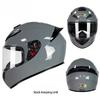 Safety Motorcycle Helmet Men and Women Winter Personalized Electric Vehicle Four Seasons Knight Car Built-in Bluetooth Slot Full Helmet