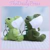 Green Cartoon Cute Crocodile Soft Plush Keychain Pp Cotton Filling Bags Gift