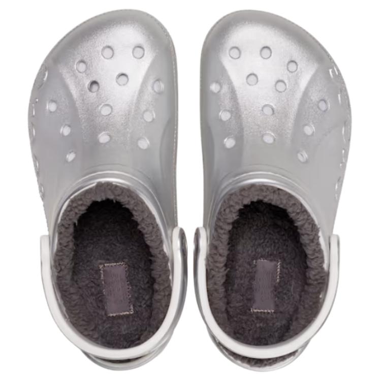 Crocs Baya Comfortable Versatile Commuting Clogs Men clogs Silver 205975-0P1