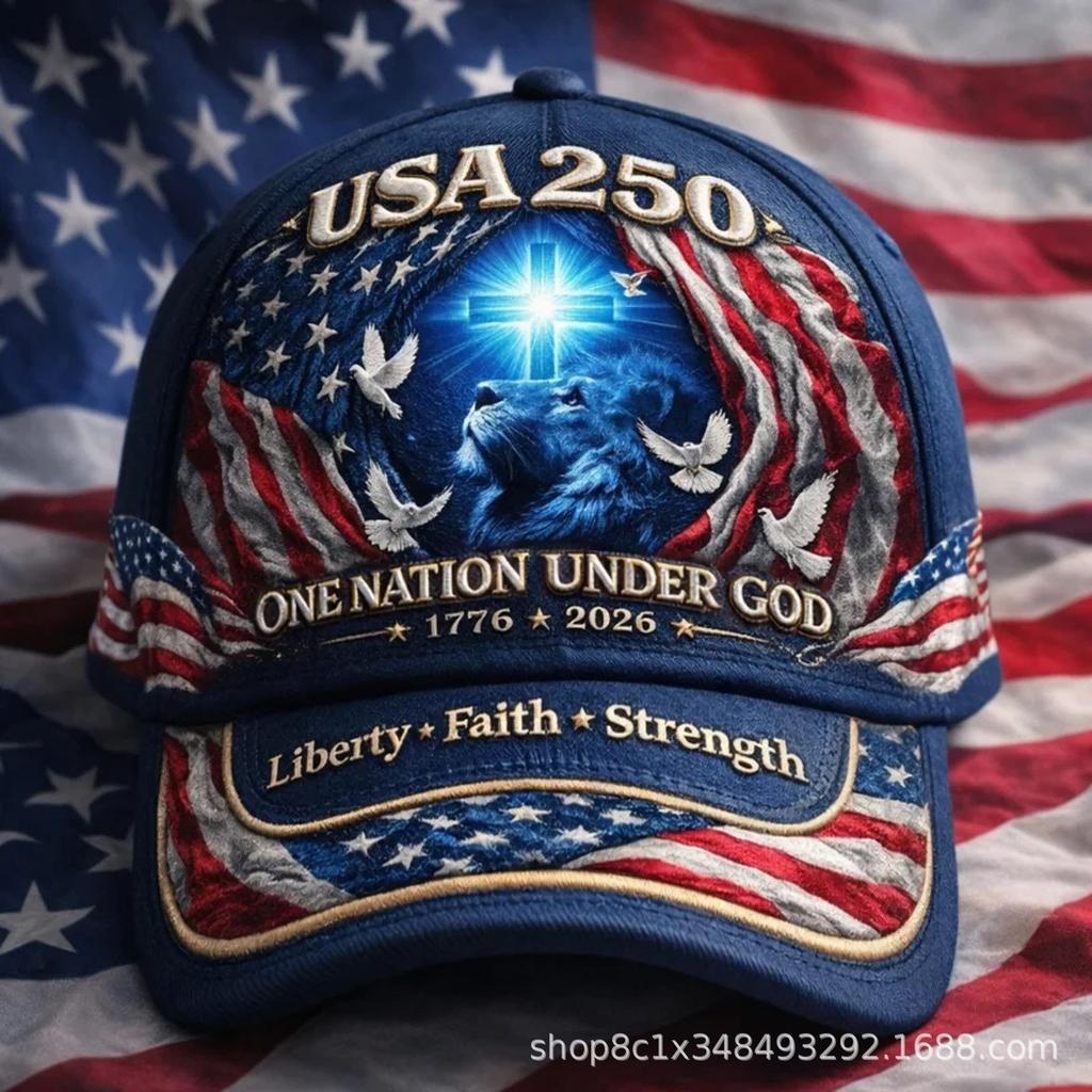 New American Anniversary Baseball Cap D Digital Printing Men's and Women's Shade Cap Hat