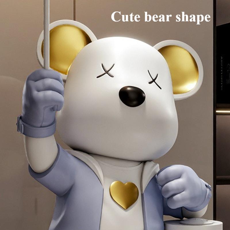 Little Bear Figurines Living Room Decoration Ornament Bedroom Large Figurines with Night Light Multifunctional Home Ornaments