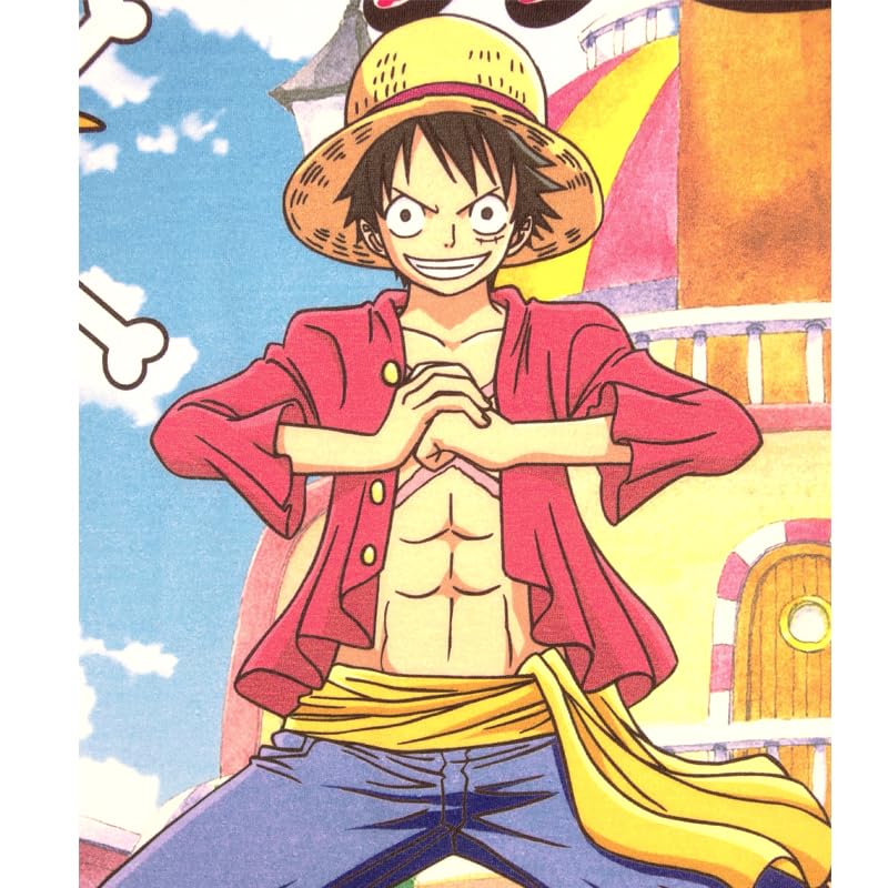 EVERSOUL ONE PIECE Sombrero de Paja Corto Talla de Personaje L Camiseta, Manga, LUFFY, Sanji, Luffy, Chopper, Nami, Piratas, Zoro, Merchandising, Anime, Hombre,