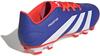 Adidas Predator Club FxG Soccer Unisex Lucid Red Size Cleats, Adult, NIR98, Blue/Footwear White/Solar (IF6344), 26.5cm