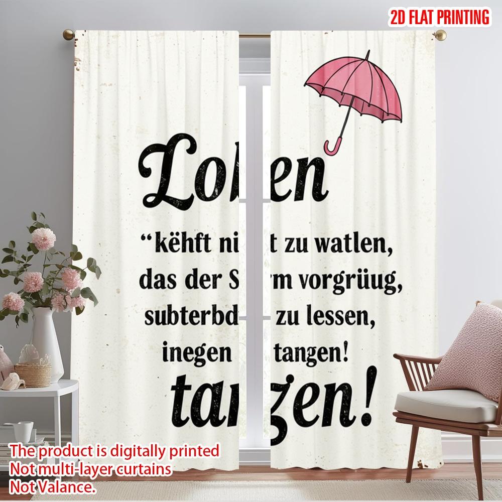 

2pcs 2D flat printing Scene Curtain Life Dance Rain Umbrella Fabric Without Electricity All Season Party & Holiday Decor Use for 52.50×116.00 CM 2pcs