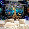 Mandala Sun And Moon Wall Tapestry Starry Florals Tapestries Flowers Landscape Tapestrys Room Decor Aesthetic Background Cloths