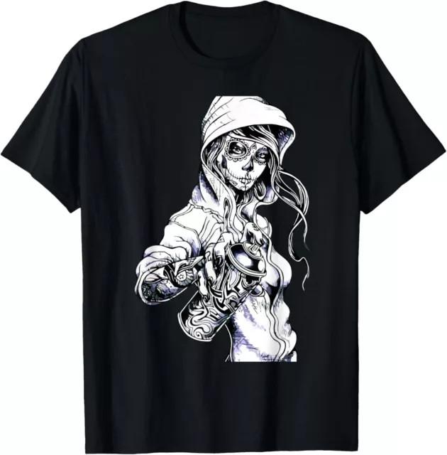 

Graffiti Tag Skeleton Ghetto Girl Gift Tee Tees S-3XL S разноцветный