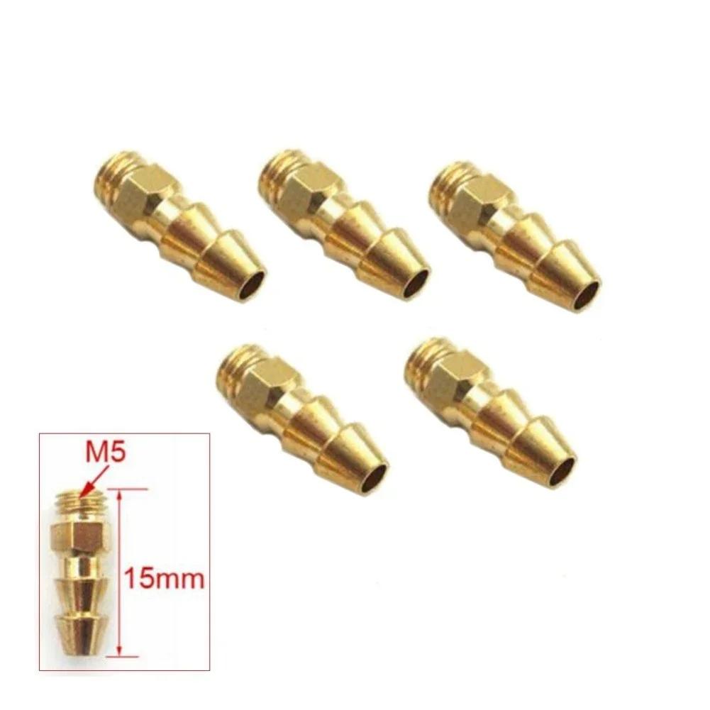 5pcs Rc Boat Brass Water Cooling Faucet M4/M5 Thread Water Nipples Fuel Nozzles For Methanol Boat Marine