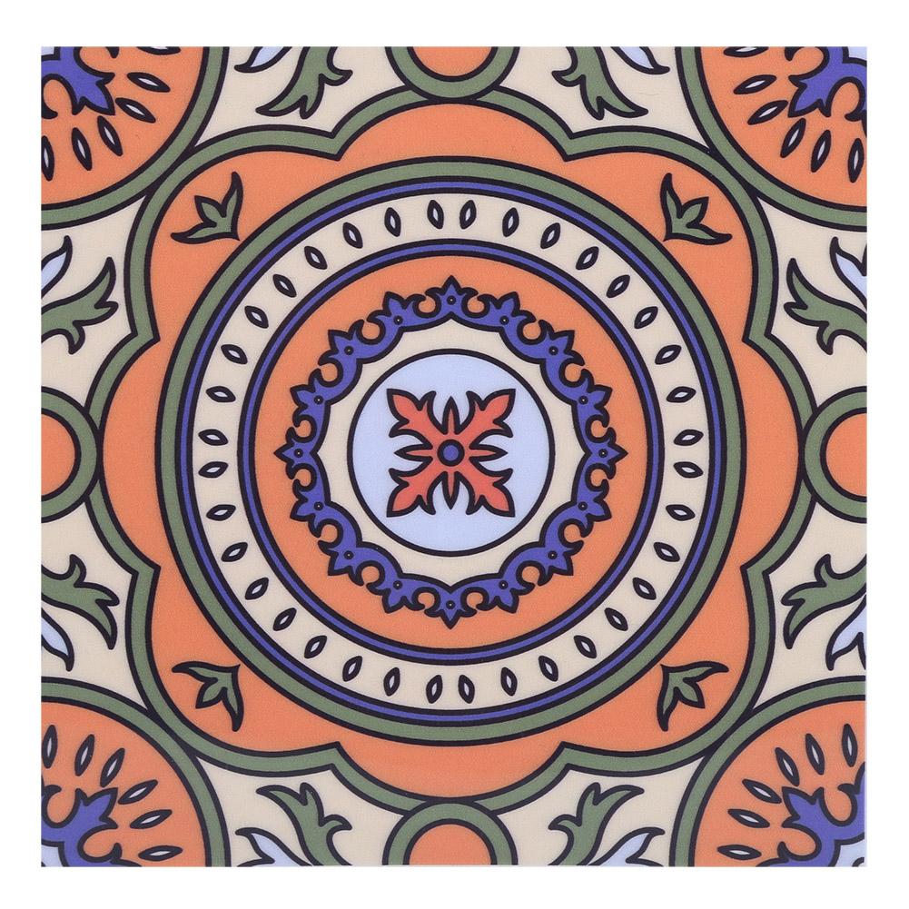 10Pcs Household Bohemian Style Waterproof Non Slip Tile Floor Wall Sticker Decoration 15x15cm(Type 1 )