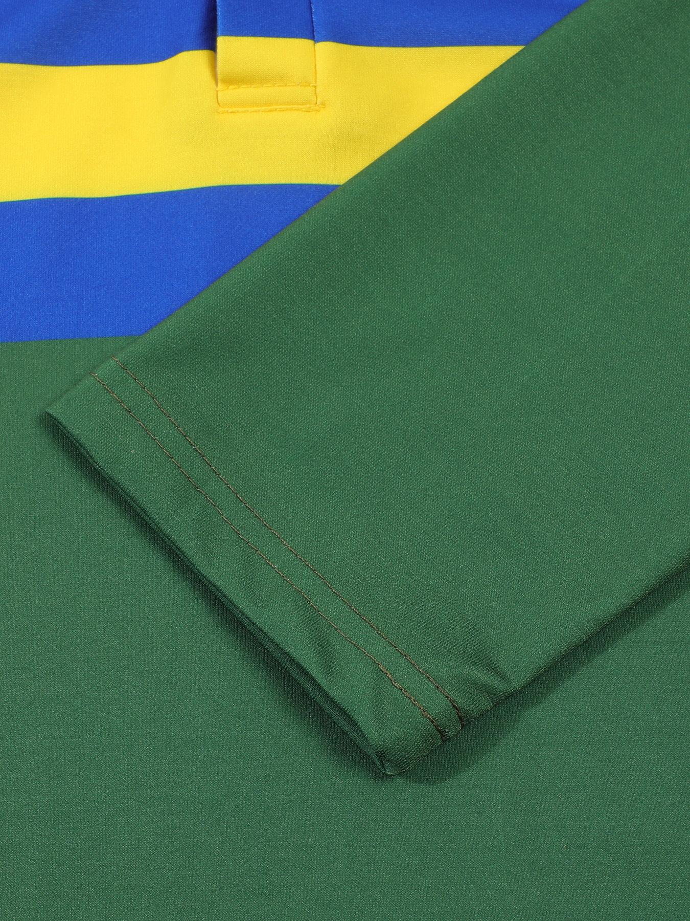 Повседневные полосатые рубашки поло контрастного цвета — фото 6