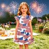 Vestido de Princesa de Verano para Niñas - Vestido Camiseta de Corte A Día de la Independencia