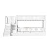 Children's bunk bed, with slide and stairs, with 2 drawers, with magnetic door, without mattress, solid wood, white, 90*200(OLD SKU:322135678AAW-1)