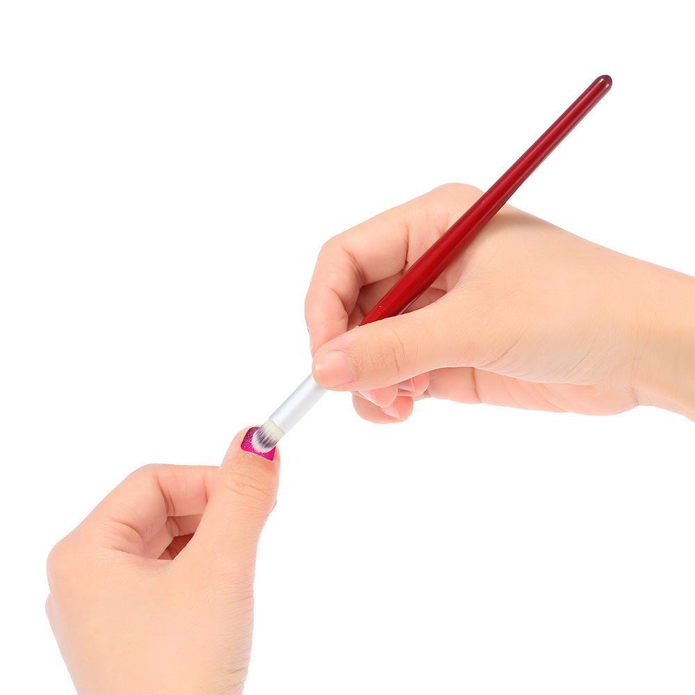 1 Pc Gradient Nail Design Red Plastic Handle Processing UV Gel Drawing Painting Pen DIY Tool Art Decorations