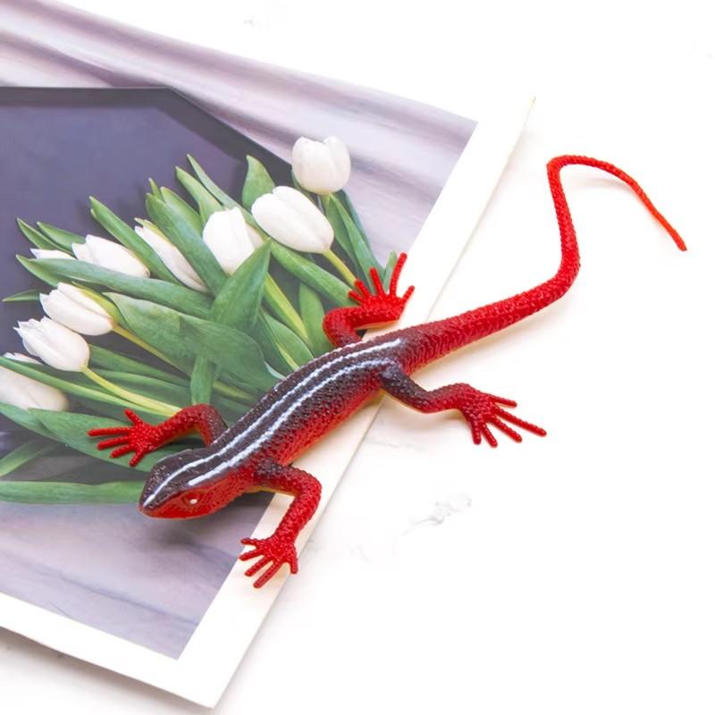 12 Pcs Simulated Lizard Toys Colorful Crawling Quadruped Snake Stone Dragon Gecko Cognitive Model Toy