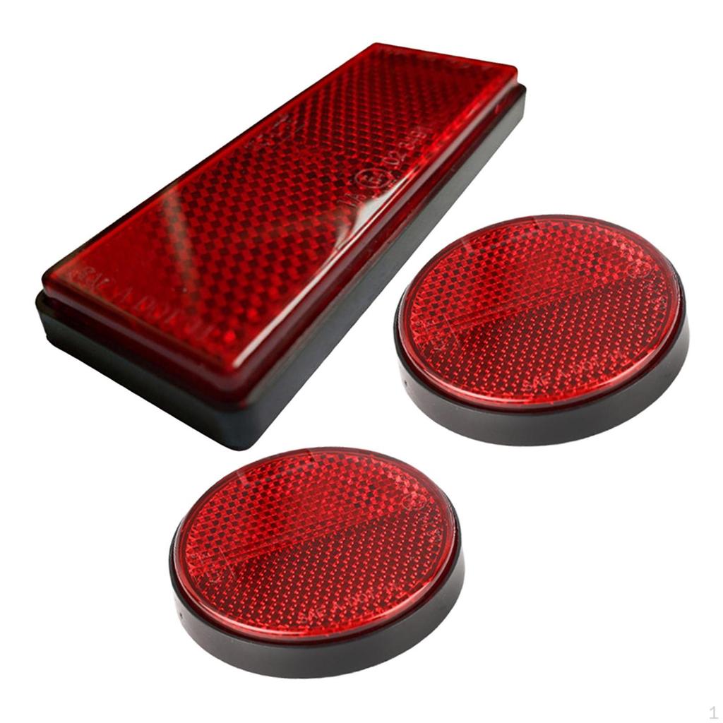 3 Pieces Motorcycle Night Reflector Reflective Warning