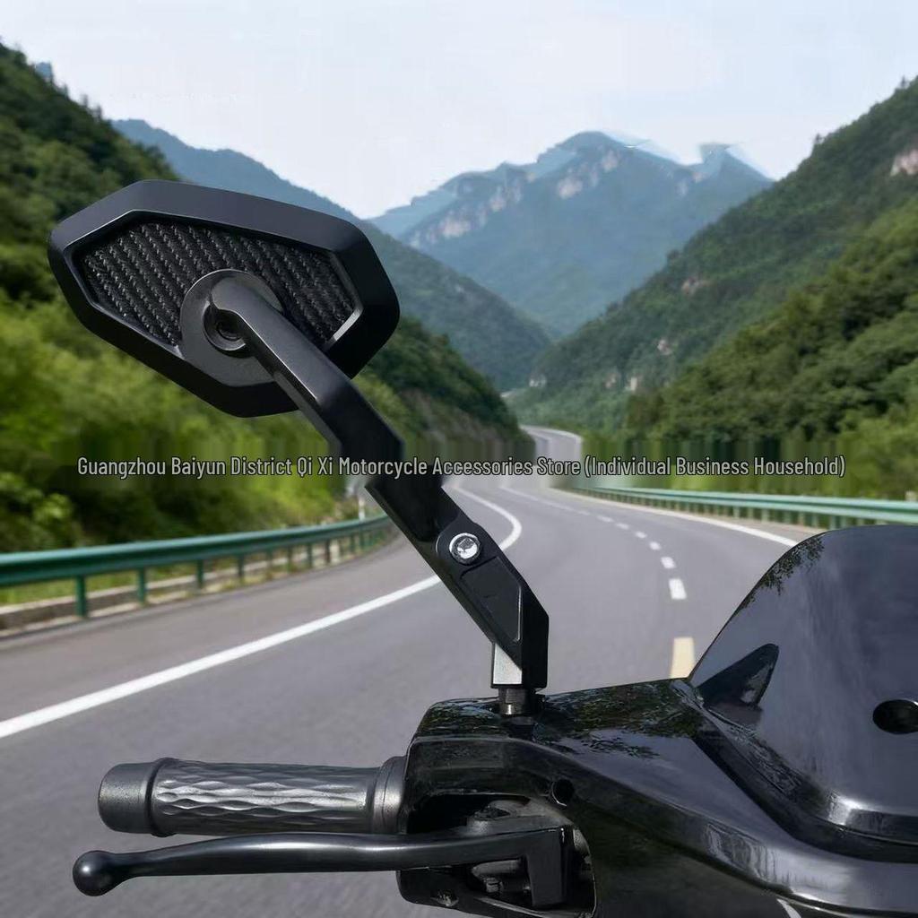 Adjustable Carbon Fiber Rearview Mirror with Mount for Xiaoniu Electric FX Sport/FXT Series