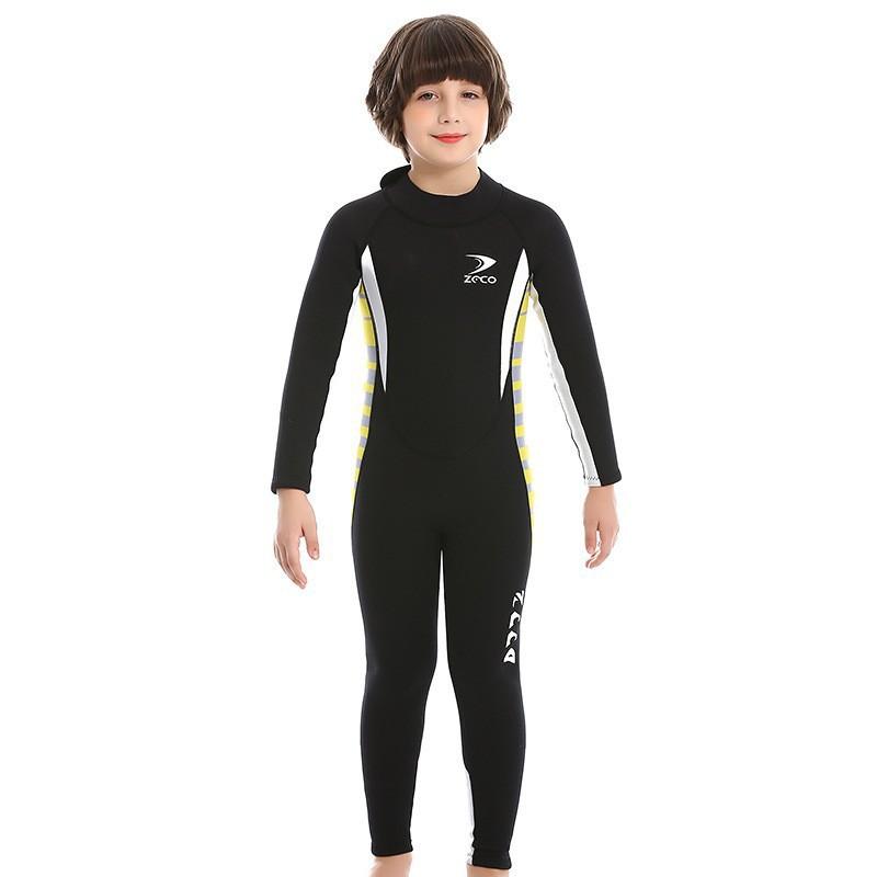 2.5mm Kids Wetsuit Full Body Long Sleeve Neoprene Dive Suit Swimming Surfing Warm Water Sports