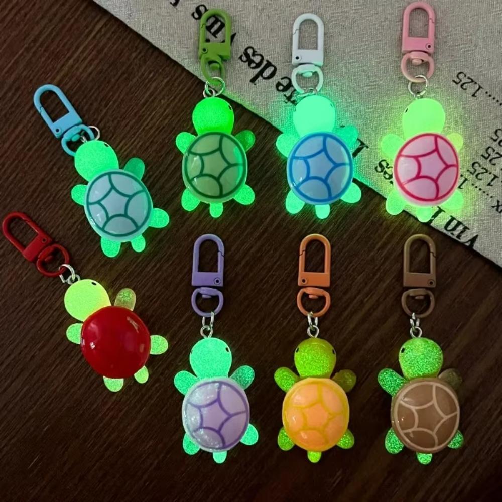 Glow In The Dark Tortoise Key Chain Resin Bag Pendant Cute Turtle Keychain  Women Bag Decor