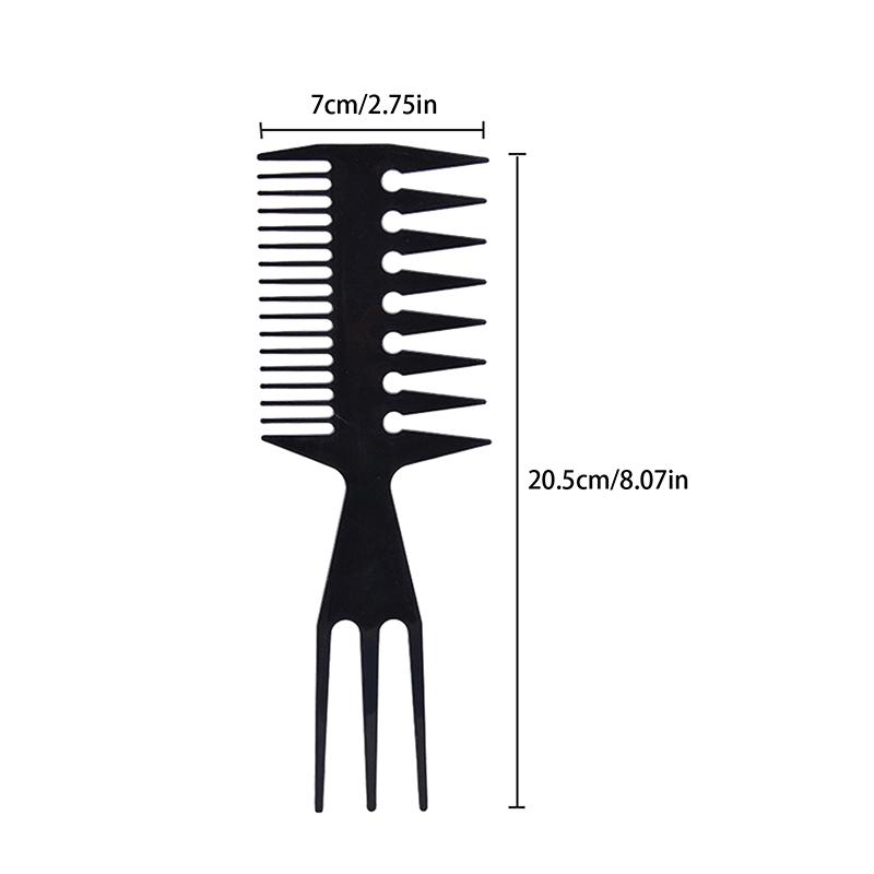 Pettini a doppia faccia con denti grandi, per barbiere, tintura per capelli, taglio, colorazione, spazzola per capelli a forma di spina di pesce, strumento per lo styling dei capelli da uomo