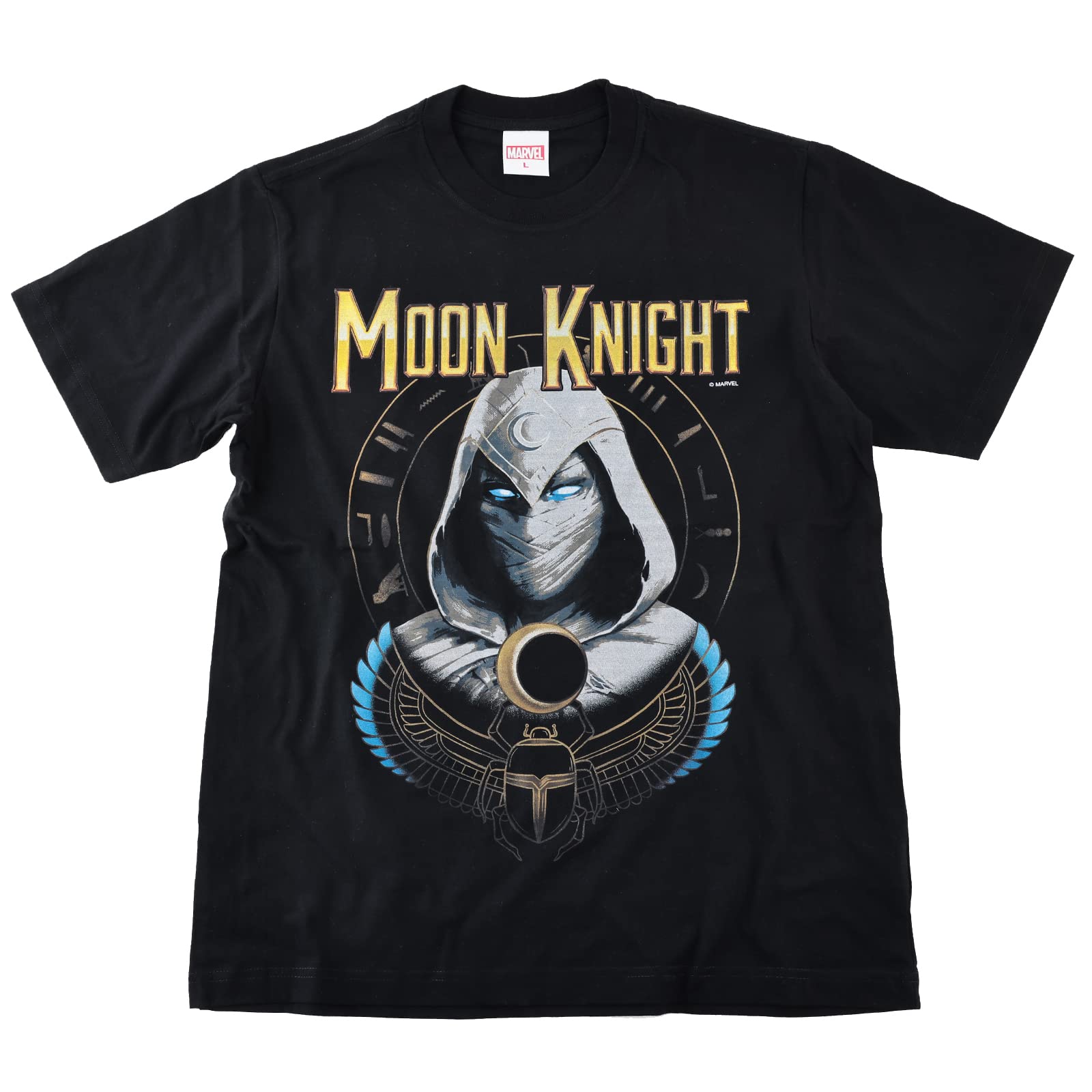 

EVERSOUL Marvel T-Shirt, Short Sleeve, Moon Knight, American Comic Character Merchandise, Avengers, Gift, Men s, Black, Size M [Parallel Import]
