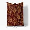 Luxurious Floral Velvet Throw Blanket Sofa Bed Bedroom Decoration Decorative Soft Warm Blanket for Home Living Room