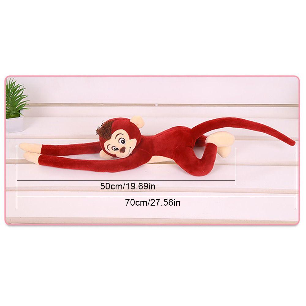Kawaii Premium Plush Long Arm Ape Monkey Cartoon Animal Size 70cm Monkey Plush Toy Soft Hanging Stuffed Doll Kids Toy