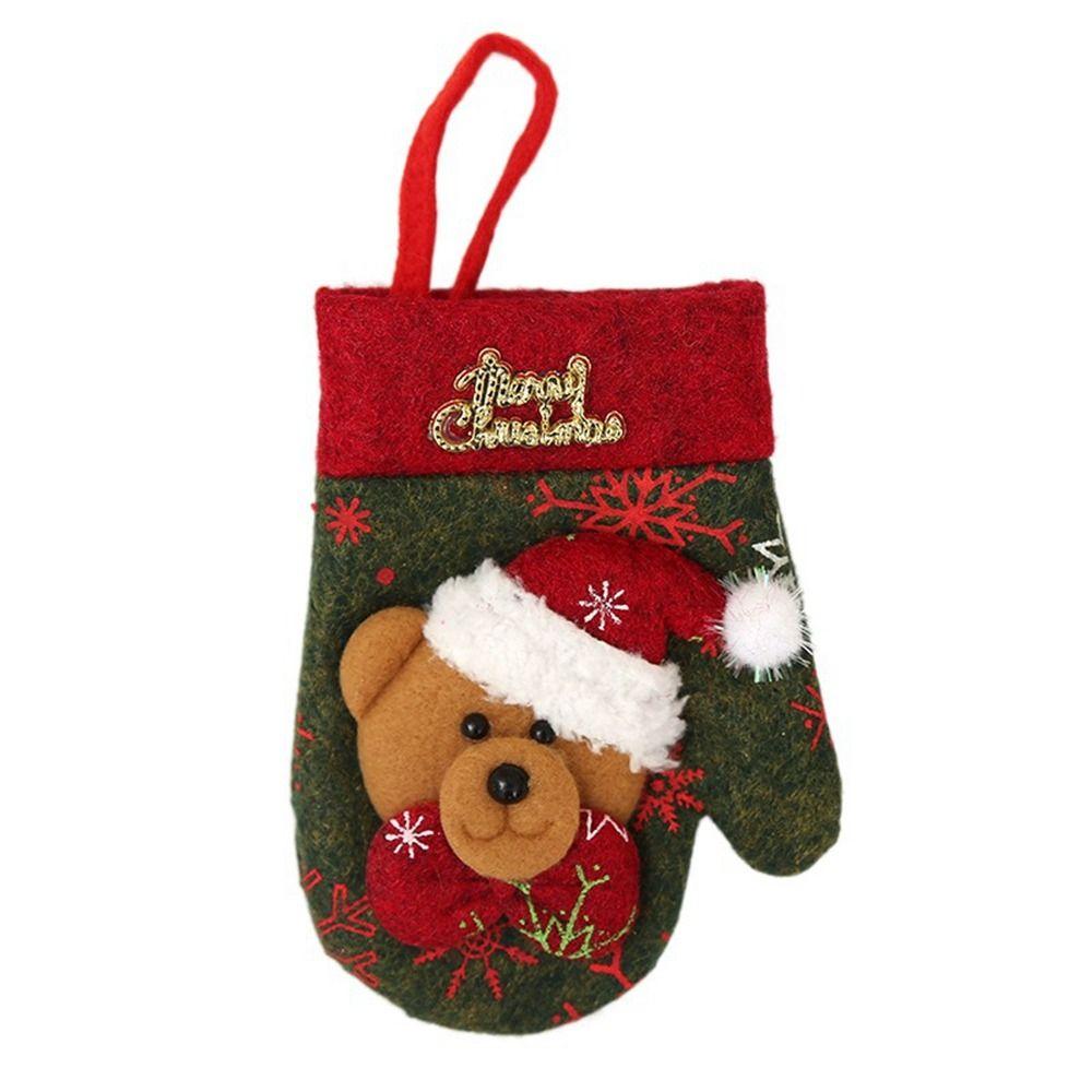 

Pockets Table Dinner Decor bear Knifes Forks Bag Christmas Gloves Tableware Cutlery Holder Ornament Bear