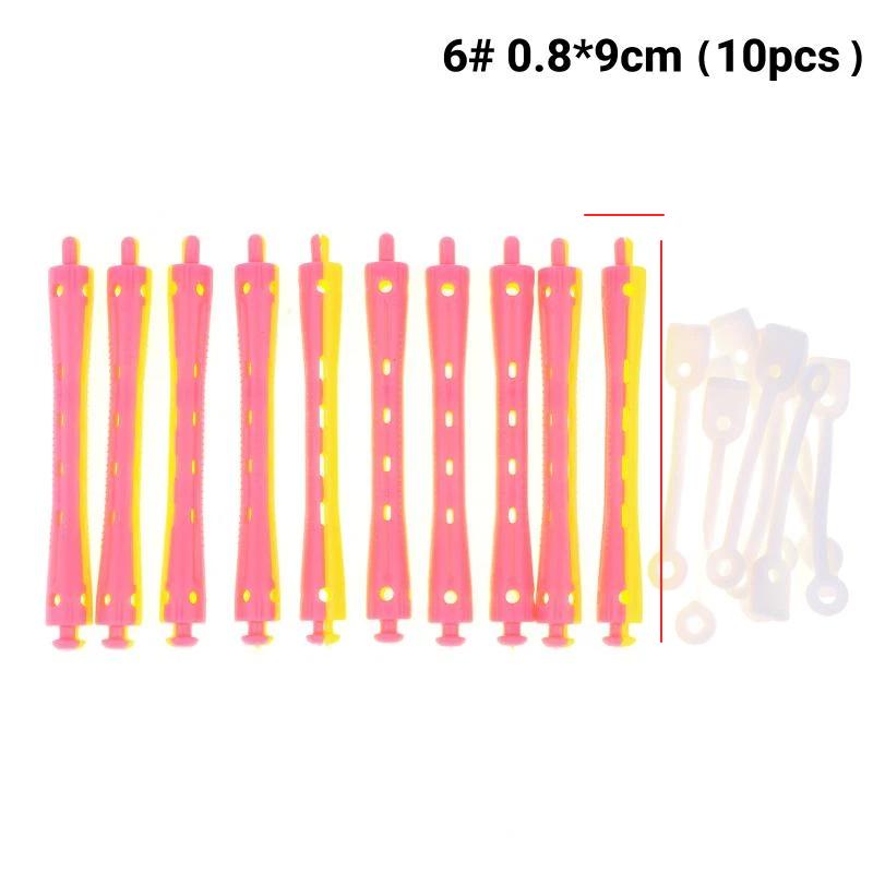 10Pcs No Heat Hair Rollers Heatless Hair Curler Soft Curling Rod Pull Core Lazy Curls Flexi Rods Wave Formers Hair Styling Tool