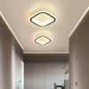 Modern Black Round LED Ceiling Light for Hallways