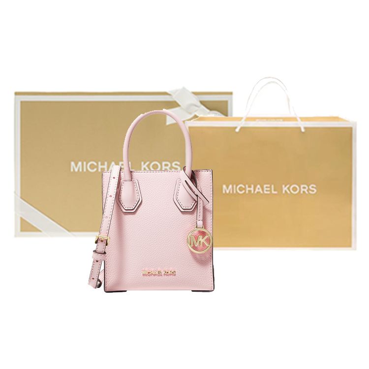 Michael Kors Borsa a fisarmonica Mk Mercer Classic Vintage Monocolore da pendolare Borsa a spalla da donna Rosa 35S1GM9T0L-648