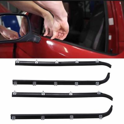 4pcs Window Sweep Felts Seals AM‑41543318 Weatherstrip Kit Replacement for Ford F150 Truck 1987‑96