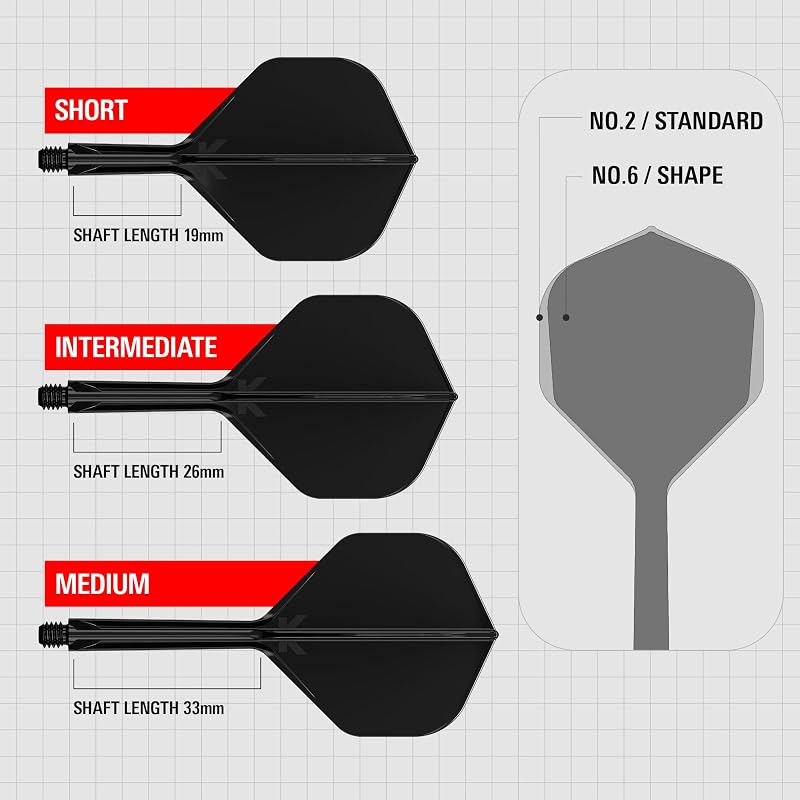 TARGET K-FLEX FLIGHT STANDARD/NO2 FLIGHT (26mm Black)