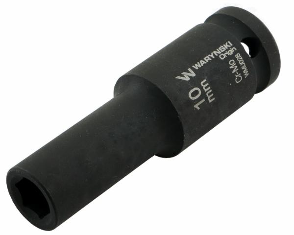 Long hexagonal impact socket 1/2". 10 . CrMo. DIN 3129. Waryński