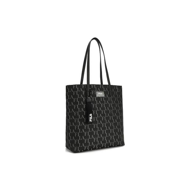 New FILA PU Handbag Regular Women's Jet Black F13W341165FBK