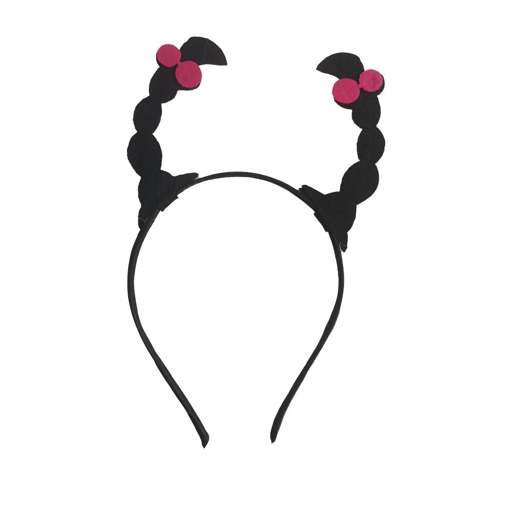 Halloween Dress Up Little Devil Bat Wig Funny Headgear Props Sky Braids Funny Hair Accessories Headband