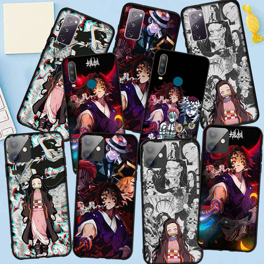Phone Case for Samsung Galaxy S25 S24 S23 iPhone 16 15 Xiaomi Redmi Note 14 13 12 16E 11 Pro Max OPPO Moto Huawei Kokushibo Demon Slayer Nezuko Cover