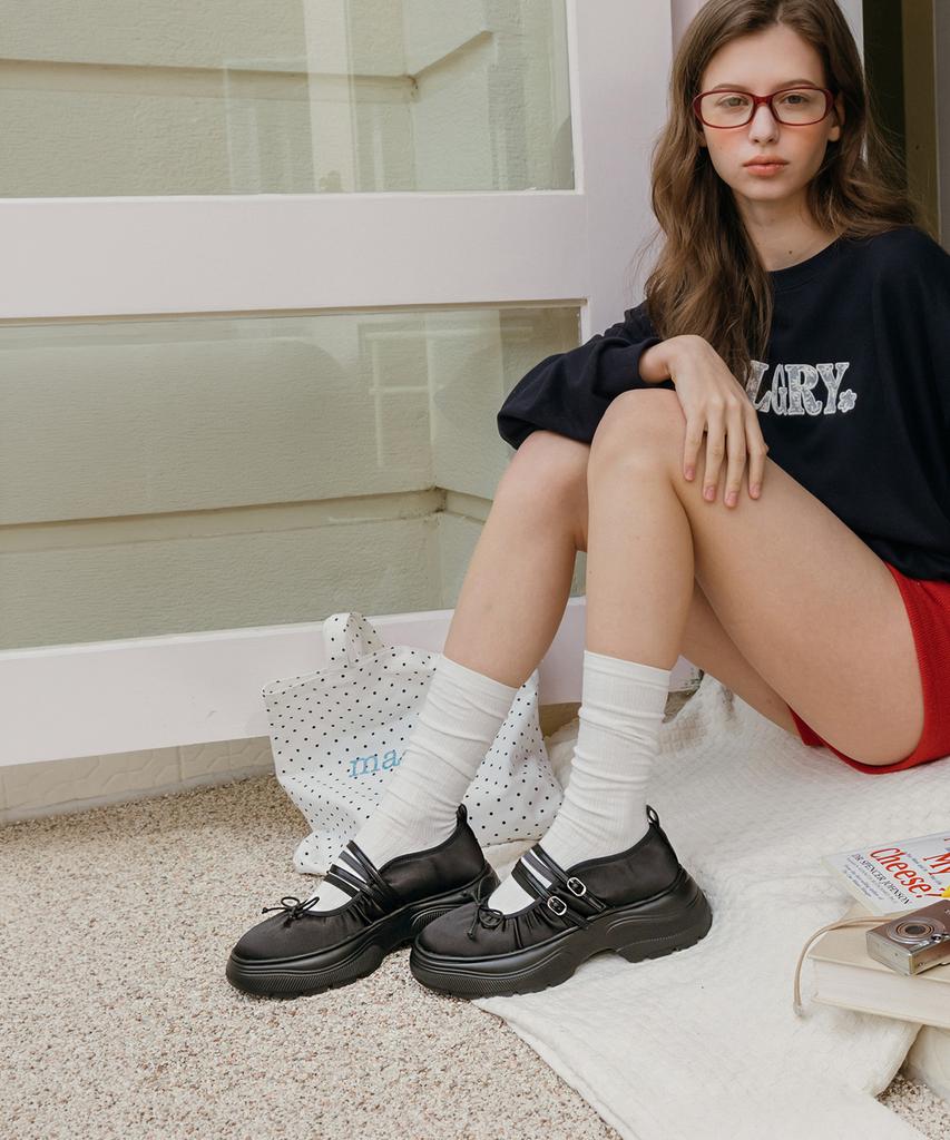 Mac Moc Dolly Shirred Ribbon Mary Jane Sneakers_2 Colors (6Cm)