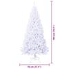 Artificial Christmas Tree White 180 cm PVC and Steel