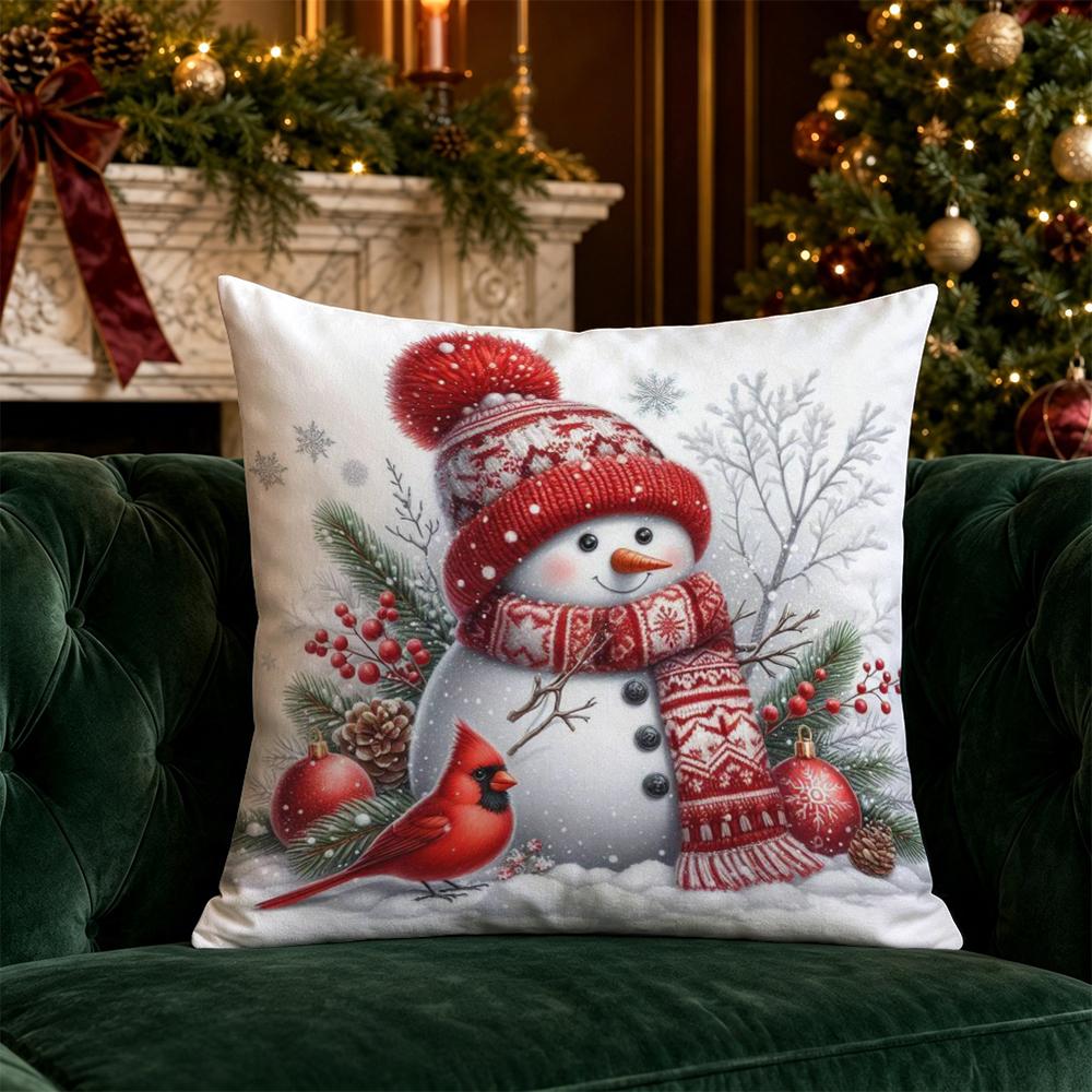 Christmas Throw Pillow Covers Pattern Cushion Cover Suitable for Sofa Bedroom Car Pillow Cover