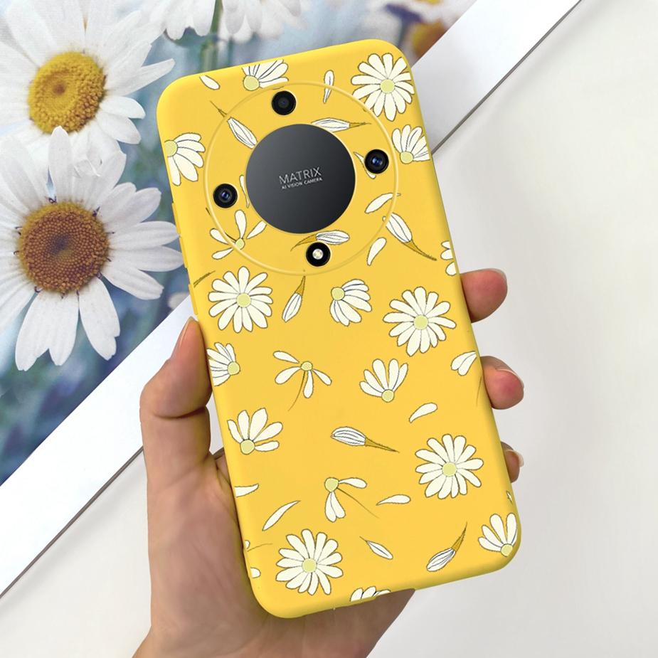 Für Honor Magic6 Lite Hülle Honor X9b Hübsche Mädchen Sonnenblumen Hülle Weiche Silikon Handyhülle Für Honor Magic6 Lite HonorX9b Bumper