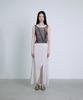 Deoaeteus Asymmetrical Incision Maxi Skirt_Light Gray