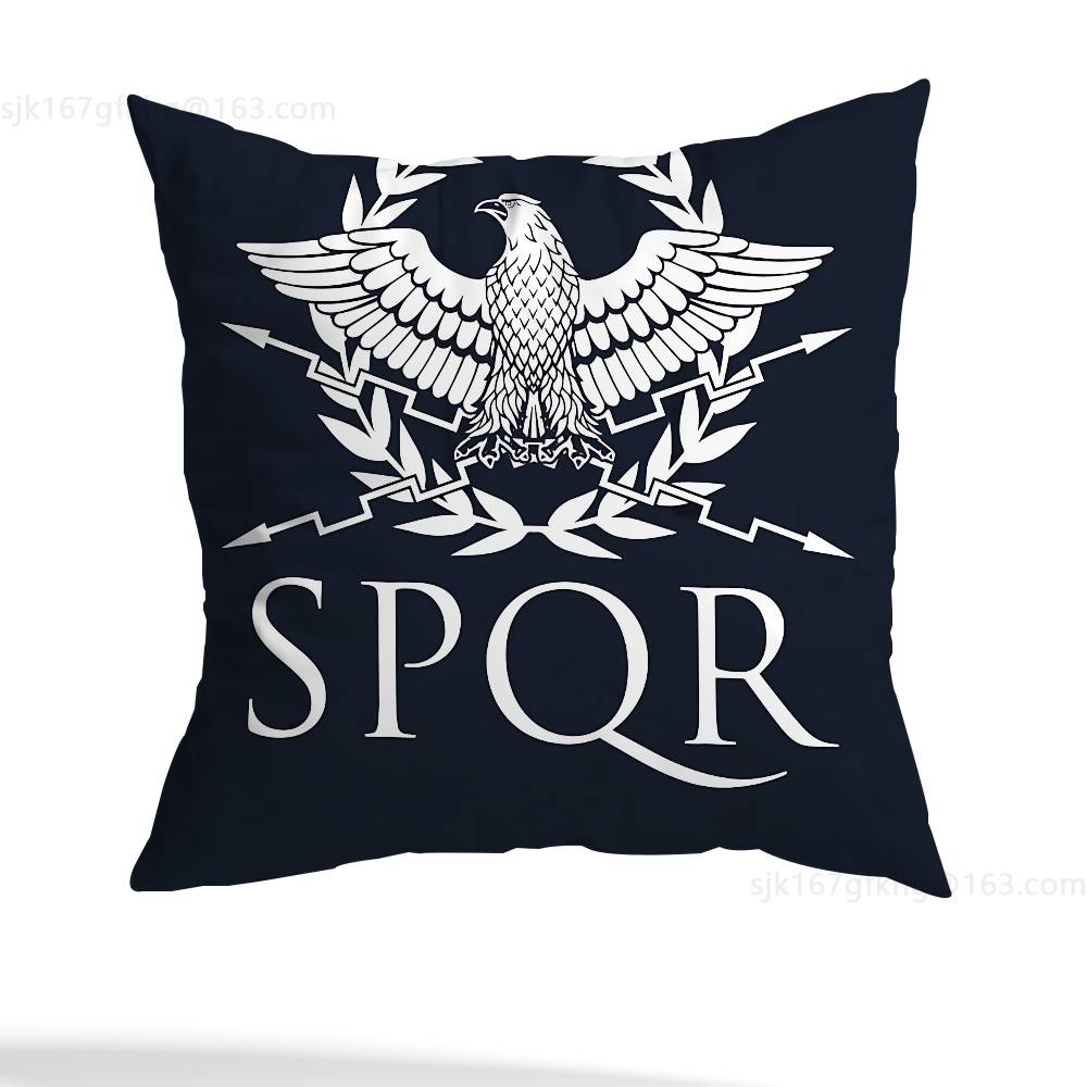 Retro Spqr Roman Empire Pillowcase Casual Style Decoration, Suitable for Home Decoration (excluding Pillow Core)