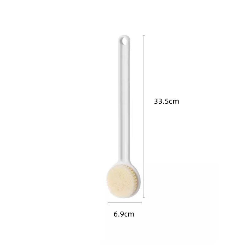 

Скраббер для спины с мягкой щетиной на длинной ручке, щетка для душа с насадкой-мочалкой