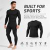 T-shirt de compression à manches longues pour homme, col haut, t-shirt athlétique, coupe ajustée, séchage rapide, haut d'entraînement fitness, t-shirt d'entraînement extensible