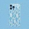 Delicate White Lace Blue phone case for iphone 17 case for iphone 17 pro max cover Glass for iPhone 17 16 15 14 13 12pm Pro Plus