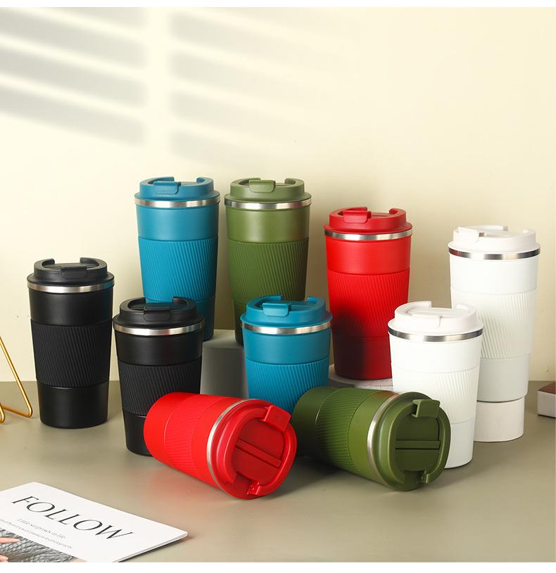 380ml/510ml Stainless Steel Coffee Cup Car Vacuum Flask Thermal Mug Reusable Coffee Cup for Hot/Cold Drinks Travel Insulated Cup