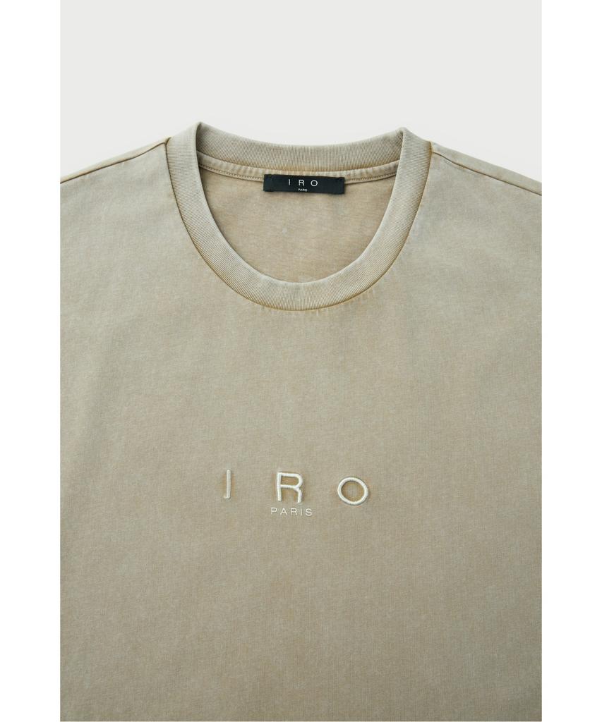 IRO Caris Pigment Washed Logo Long Sleeve T-Shirt Irtas26027Bex